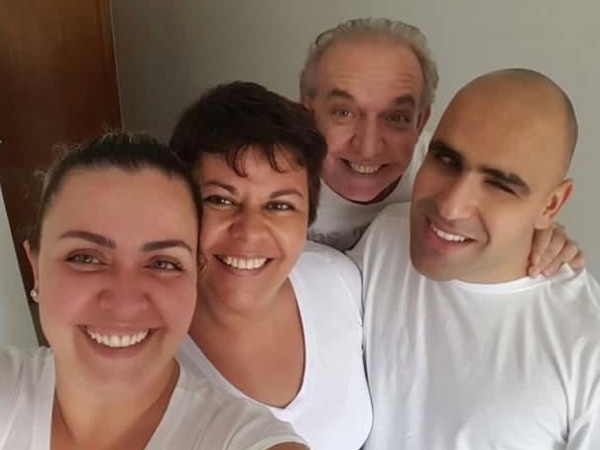 Gente querida: Thaisse Raiz, Soninha Silva, Emílio Cesar Raiz (Rede Postinho) e Marcos Raiz