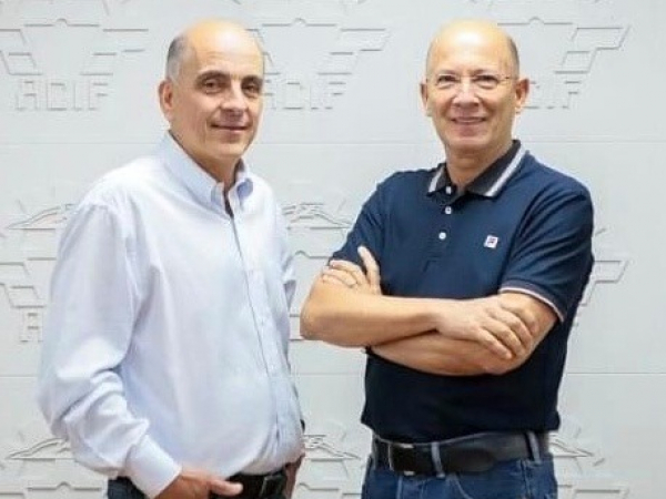 Empresários Tarciso Botto e João Batista Lima, presidente e vice-presidente da Acif
