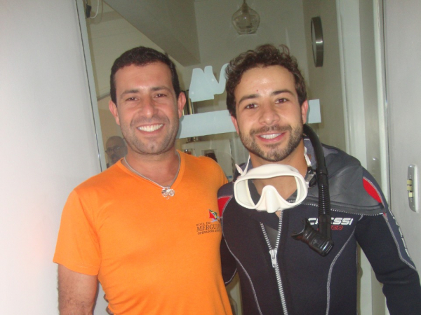 Direto da “Rota do Mergulho”: irmãos Murilo e Fabrício Freitas.