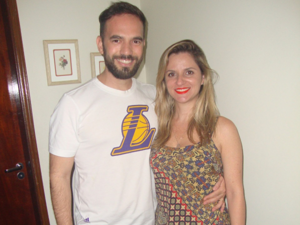 O querido casal Duda Mendes e Aline Izo: trabalham muito!