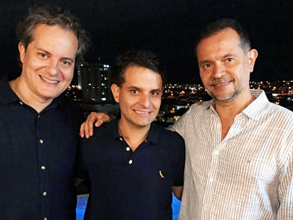 O publicitário Roger Bernardino, o empresário Ricardo Pagano Junior e o arquiteto Alex Marcel, no Modernità