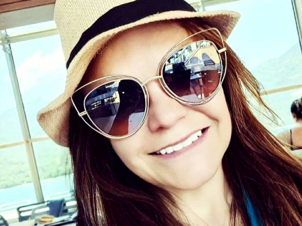 Maria Paula Figueiredo passou o Réveillon à bordo do elegante navio Costa Fascinosa, com o marido André Nascimento