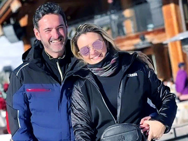 O médico Áureo Faleiros Filho e a mulher Flávia Bittar Garcia Faleiros passam dias em Courchevel, na França
