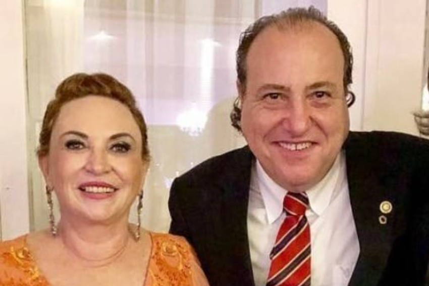 Colunistas sociais Denise Cursino (Catanduva-SP) e Amir Calil (Ribeirão Preto-SP) passam o fim de semana em Franca