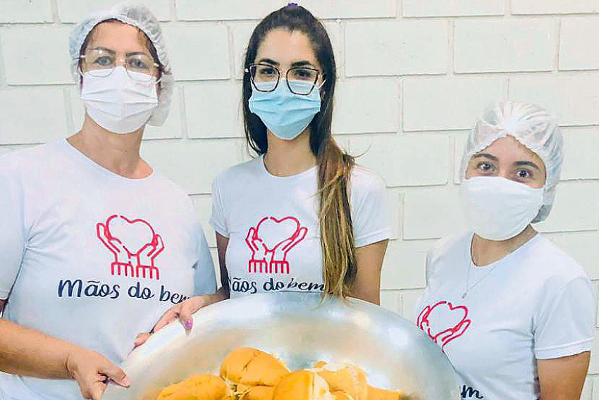 Margarete Delgado Lima, Ana Carolina Delgado e Thaís Azzuz são fundadoras do 'Mãos do Bem' e promovem a Pizza Solidária