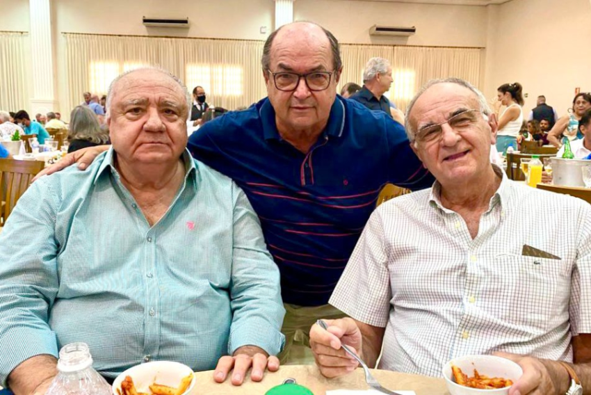 Toninho Rizatti, Edson Arantes e Alberto Carraro