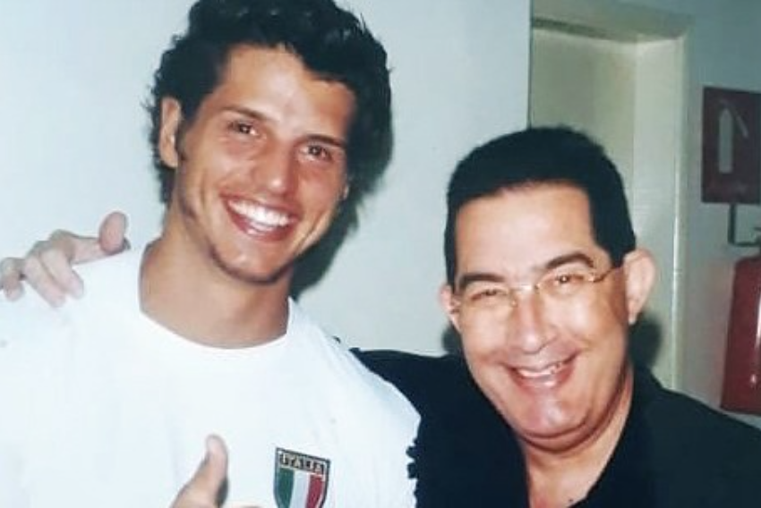 Eu e Fernando Fernandes (cá no Franca Shopping), que será o apresentador do próximo 'No Limite' (Globo)
