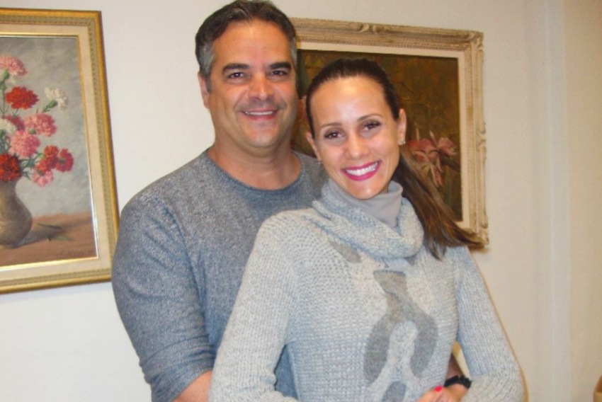 Casal Ricardo Tasso-Adriene, que aniversaria na sexta-feira, 18.