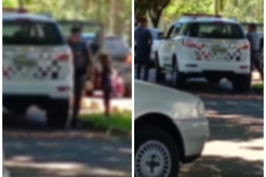 Policial militar é flagrado usando viatura para buscar criança em escola de Franca