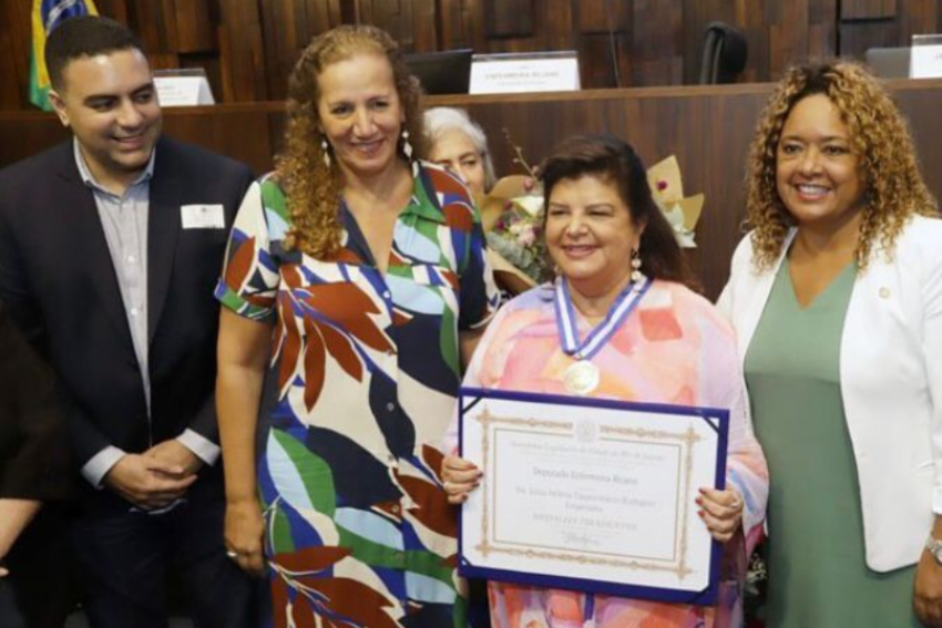 Luiza Helena Trajano, momento em que recebeu importante homenagem na Alerj