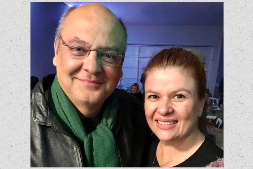 Entre os grandes patronos: prefeito de Franca, Alexandre Augusto Ferreira, e Cynthia Milhim