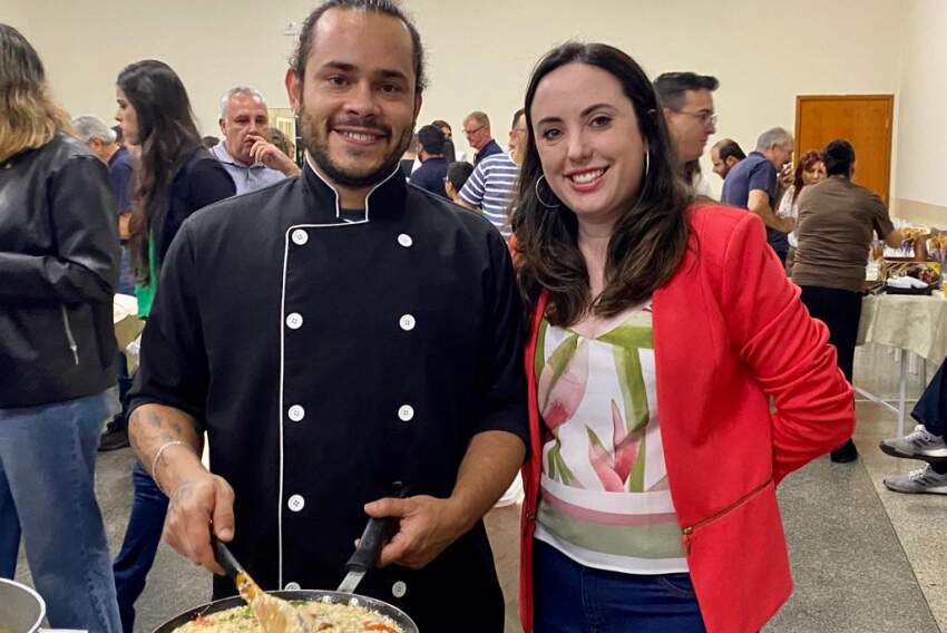 Marilisa Verzola, proprietária do La Borgata Express, e o chef de cozinha Caio Henrique de Freitas. 