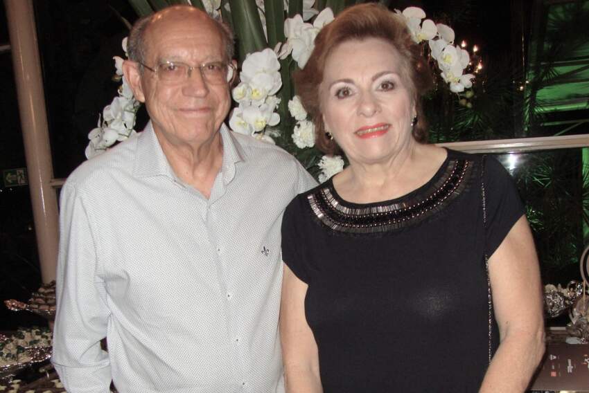 Com o já saudosíssimo maridão Dr. Saul, num evento Unimed, Rita Franchini Cavalcanti. Foto-saudade...