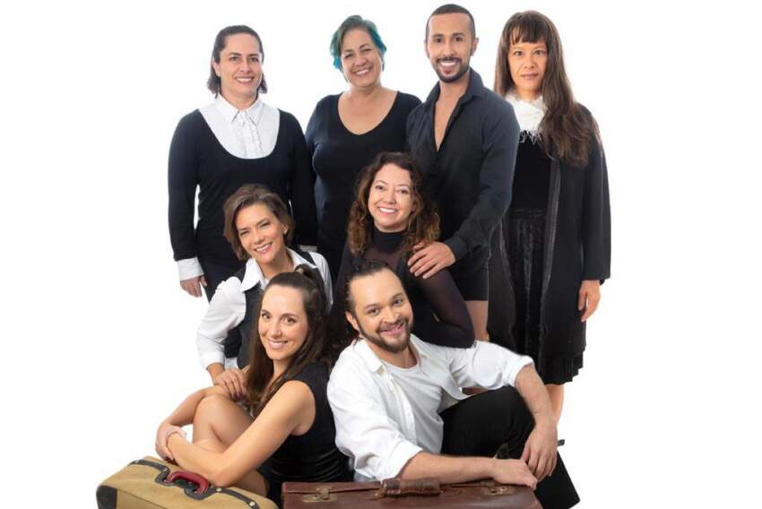 Lilian Melo, com os artistas: Ana Maria Barros, Bruna Belinazzi, Daniel Matias, Eneida Nalini, Lara Dau Vieira, Lissandra Ribeiro e Rafael Dias