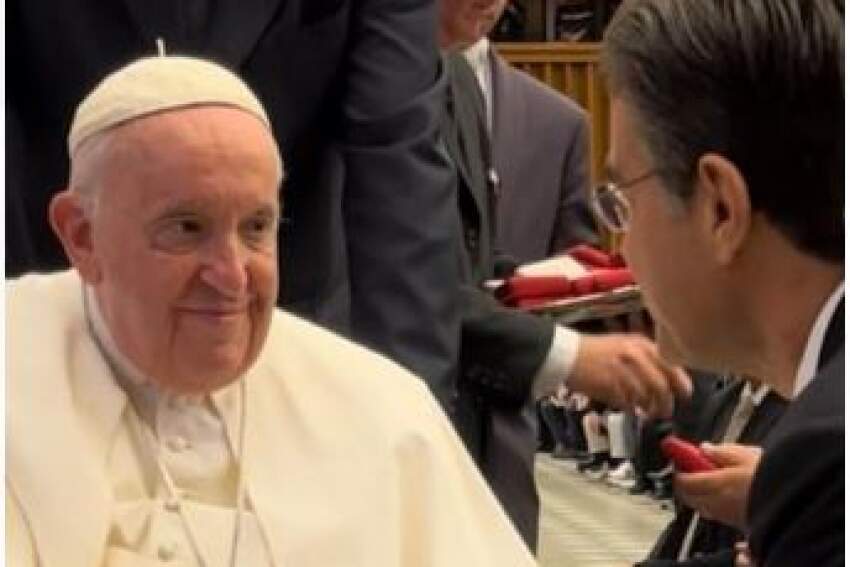 Rodrigo Garcia e o papa Francisco