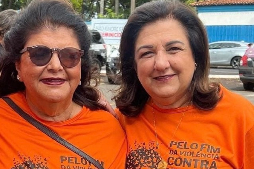 Luiza Helena Trajano e Dora Infante Bittar na Caminhada pelo fim da violência contra mulheres e meninas