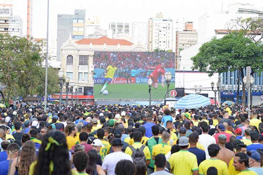 Telão transmitiu todas as partidas do Brasil na Copa do Mundo