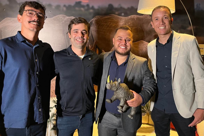 Robson Marques, Rogério Rocha, João Rinoceronte e Ícaro Araújo em recente e prestigiada inauguração