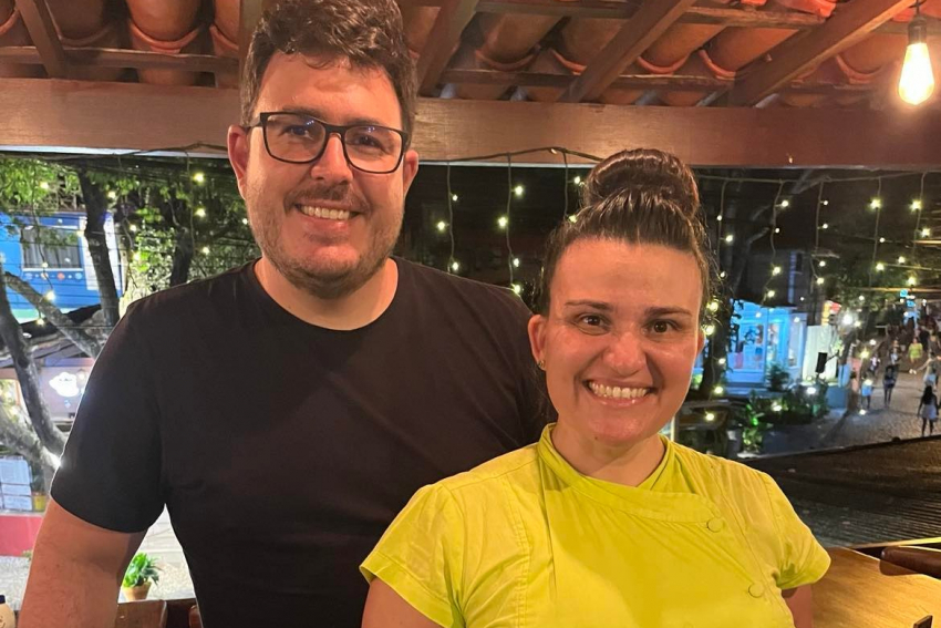 Leandro Dupim e Joyce Zanetti: francanos que fazem sucesso em Arraial D’Ajuda (BA), na área da gastronomia