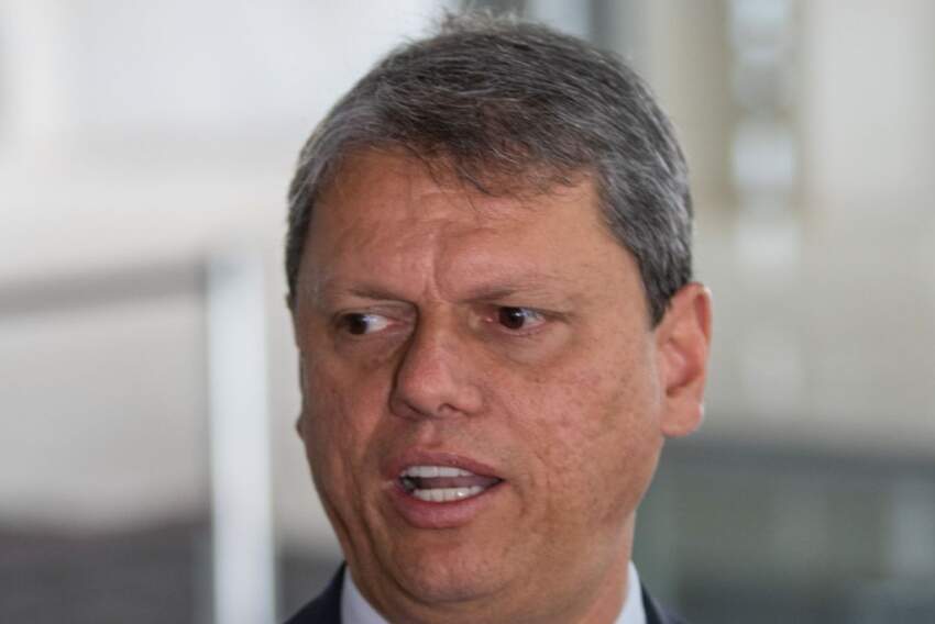 O governador de SP, Tarcísio de Freitas