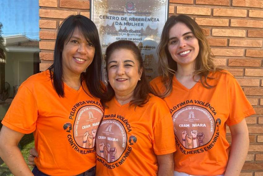 A empresária Dora Bittar (Mb - Franca), Márcia Matos (Comitê Niara do MB – Franca) e Juliana Moura (Cram)