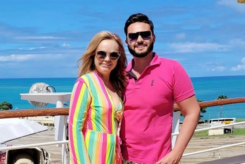 Maria Paula Figueiredo e o filho Filipe Nascimento em cruzeiro marítimo pelo Nordeste brasileiro