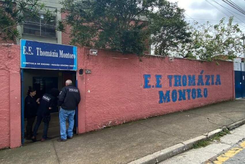 Escola Estadual Tomazia Montoro, na zona oeste da capital paulista, onde um aluno esfaqueou e matou uma professora em março, chocando o País