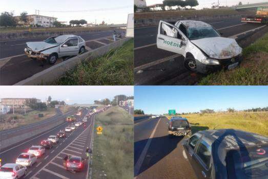 Acidentes na manhã desta sexta-feira na rodovia Cândido Portinari