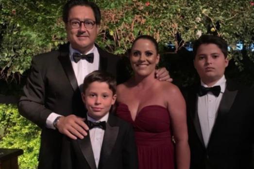 Apaixonados pelo polo: Daniel Jardim, com sua Mariana Junqueira e os filhos Miguel Jardim e Fábio Jardim
