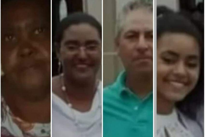 Maria Luiza, Angélica Cristina, Luiz Carlos e Jenifer Caroline foram as quatro vítimas
