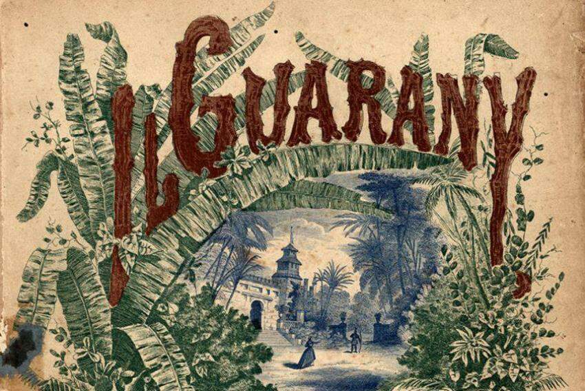 Cartaz da ópera 'O Guarani', de Carlos Gomes
