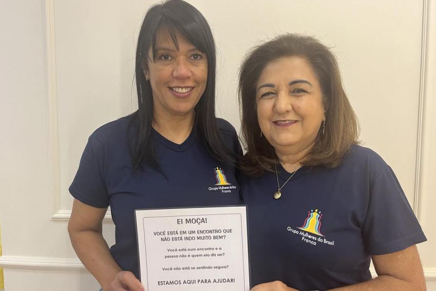 Marcia Matos e Dora Bittar estão à frente da campanha Agosto Lilás, do grupo Mulheres do Brasil – Franca