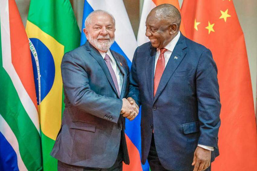 Lula e o presidente da República da África do Sul, Cyril Ramaphosa