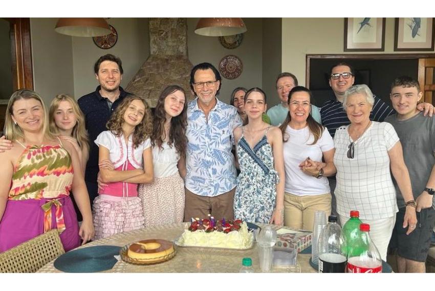 Empresário e diretor social da Apae de Franca, Agenor Gado, protagonizou um agradável almoço em família recentemente 