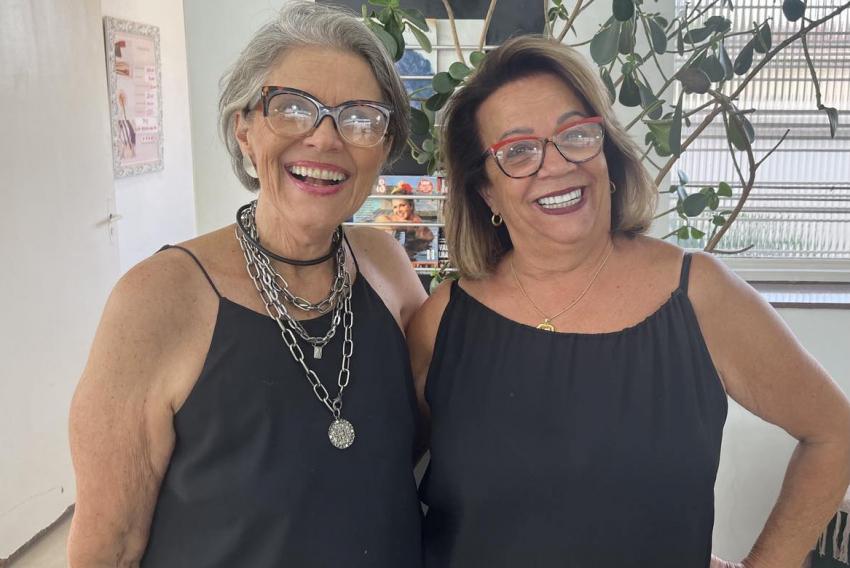 Profissionais da beleza, Renata Goulart do Val e Vera Lopes, do badalado Studio VL