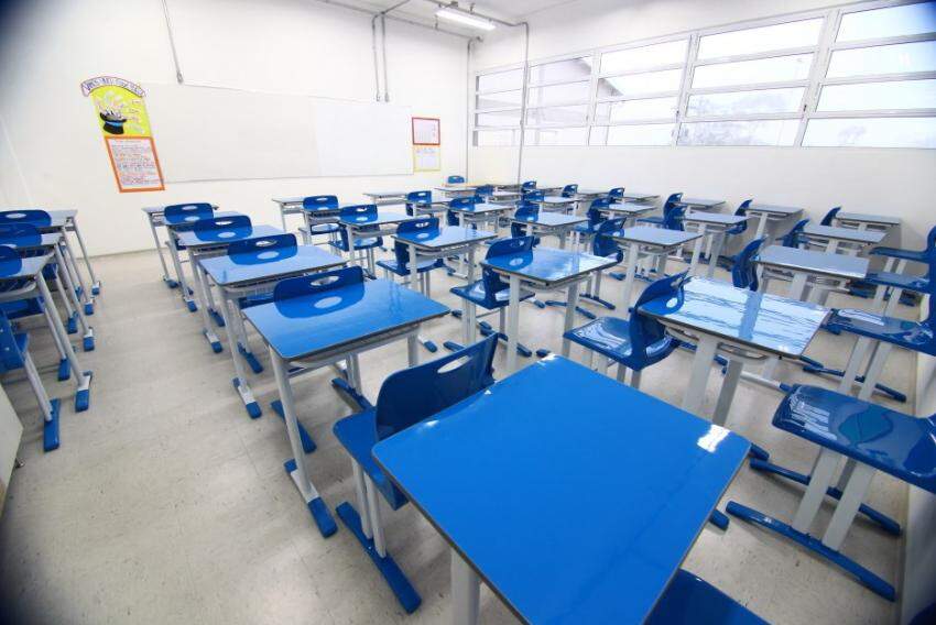 Sala de aula em escola da rede municipal de São José dos Campos