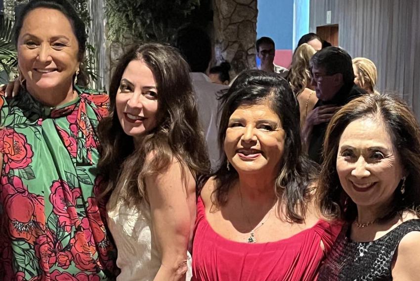 Empresária Sônia Hess, a apresentadora Ana Paula Padrão, Luiza Helena Trajano (Magalu e MB) e Chieko Aoki em festa linda