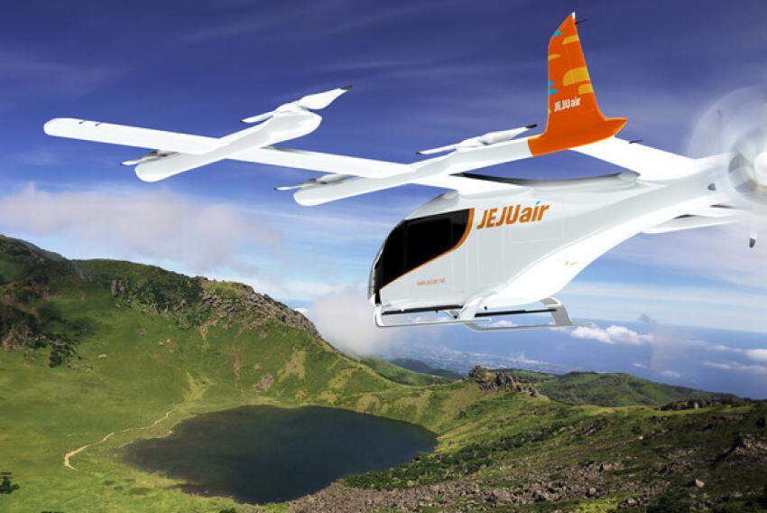 Conceito do carro voador para a empresa Jeju Air, da Coreia do Sul