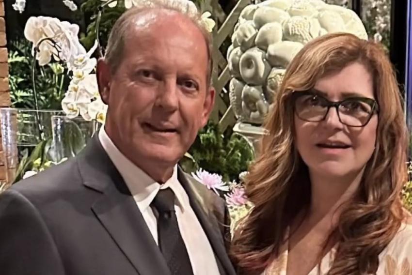 Com o marido Ademir Moscardini, a conceituada médica dermatologista Rita Silvestre Moscardini