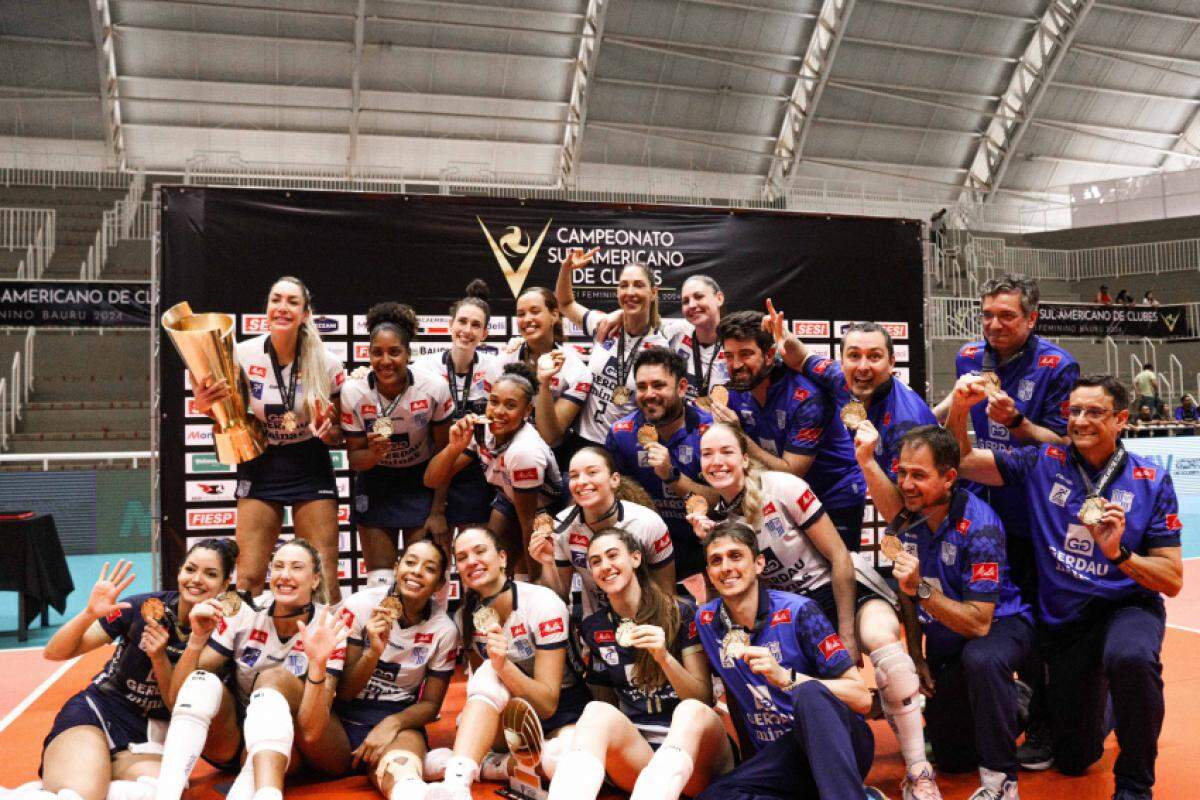 Gerdau/Minas comemora o quinto título Campeonato Sul-Americano Feminino de Clubes