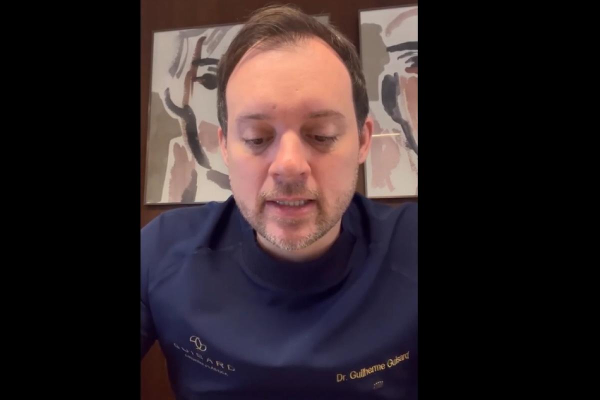 Guilherme Guisard em vídeo postado nas redes sociais
