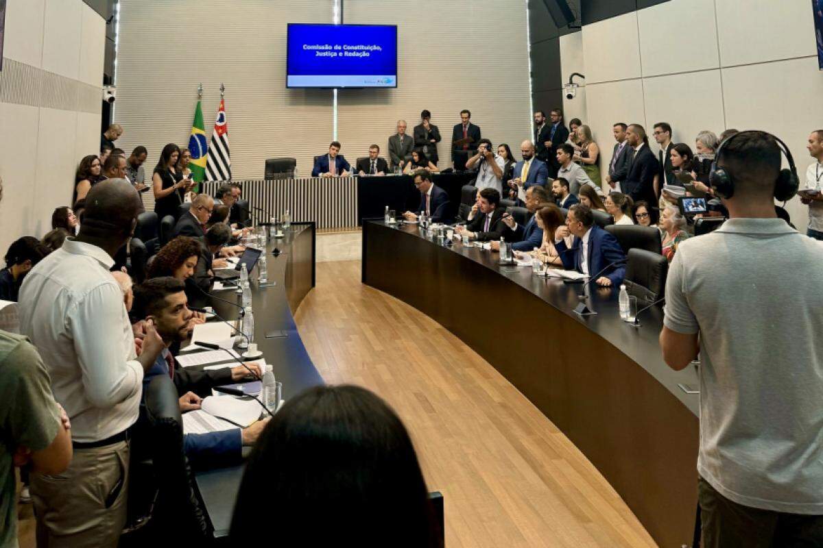 Sessão de aprovação da proposta na Assembleia Legislativa de São Paulo