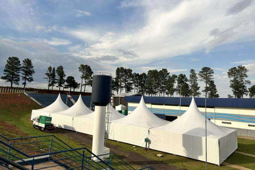 Megaestrutura foi instalada no Centro de Eventos Orídio Maziero