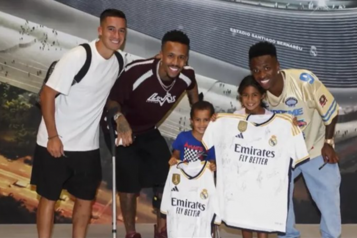 Criança de oito anos foi convidada pelo Real Madrid para conhecer Vini Jr. após o ocorrido