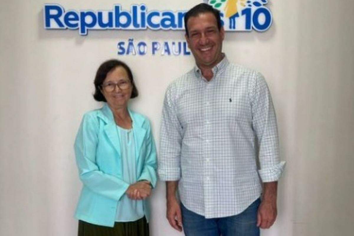 Edna Flor e Roberto Carneiro, presidente estadual do Republicanos