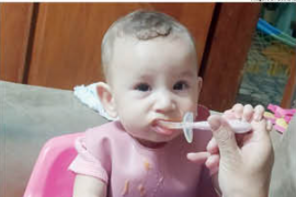 Andréia começou a introdução alimentar com sua filha Aylla, de 7 meses