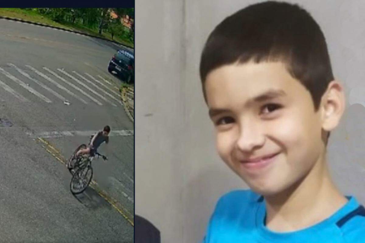 Cesar e a última imagem dele andando de bicicleta antes de ser atropelado