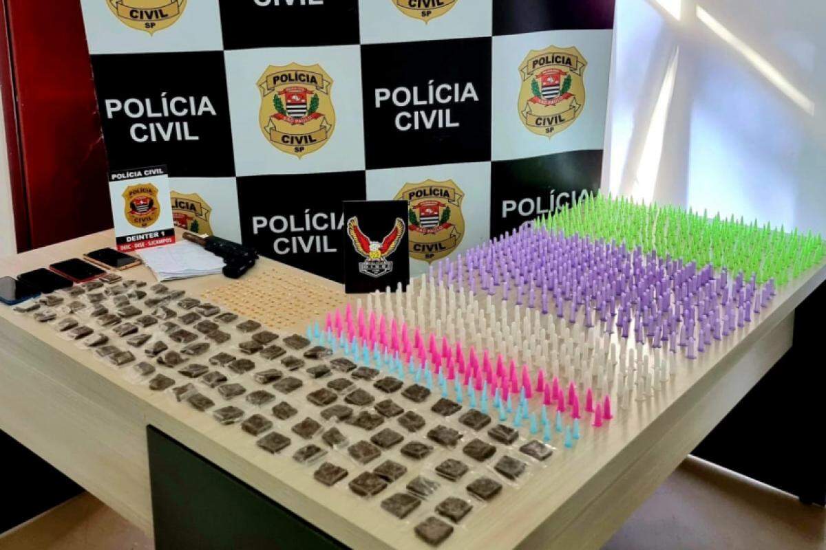 Drogas apreendidas pela Polícia Civil
