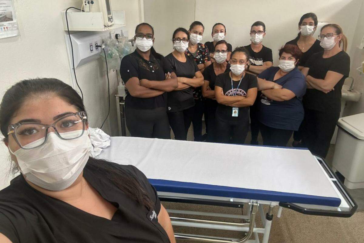 Profissionais do Pronto-socorro Infantil protestam contra agressão a técnica de enfermagem
