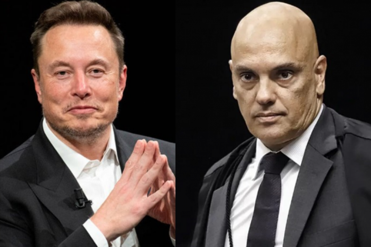  Elon Musk e Alexandre de Moraes: declarações de um e reação de outro ao longo do fim de semana